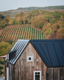 Room tour de notre micro tiny house dont la couleur rouge résonne tout particulièrement avec le paysage du moment 🍁 
---
A tour of our micro tiny house—its red color fits in especially well with the current landscape 🍁

📸 @jerome.henon6
📸 @lorenecreuzotphotographie