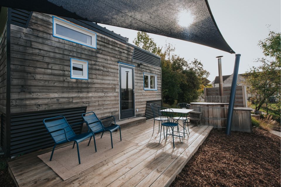 location tiny house bleue