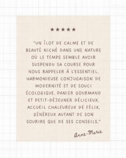 Avalanche de mots doux ! L'occasion de vous dire un tout grand merci pour cette jolie prose que vous déposez dans le carnet ou sur les internets après votre départ. Ces retours sont précieux pour nous : déjà parce qu'on adore recevoir de l'amour en barre, et surtout parce que partager votre expérience est le meilleur moyen de donner envie à de nouveaux voyageurs de venir nous rendre visite 🫶
--- 
Flood of love! The perfect moment to tell you a huge thanks for the words you let in our notebeook or online after your checkout. Your feedbacks are precious: 1/ because we like to receive all this love 2/ because sharing your experience is the best way to convince new travelers to visit us 🫶

📍 Hautes Côtes de Beaune
📲 Réservations : lien direct dans la bio